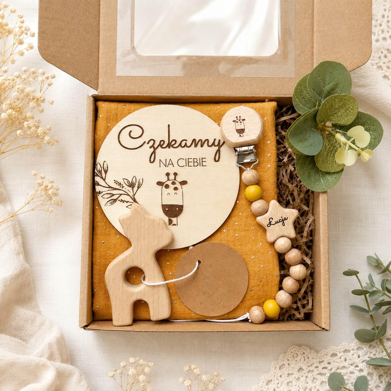 Gotowy zestaw dla niemowlaka narodziny baby shower chrzest