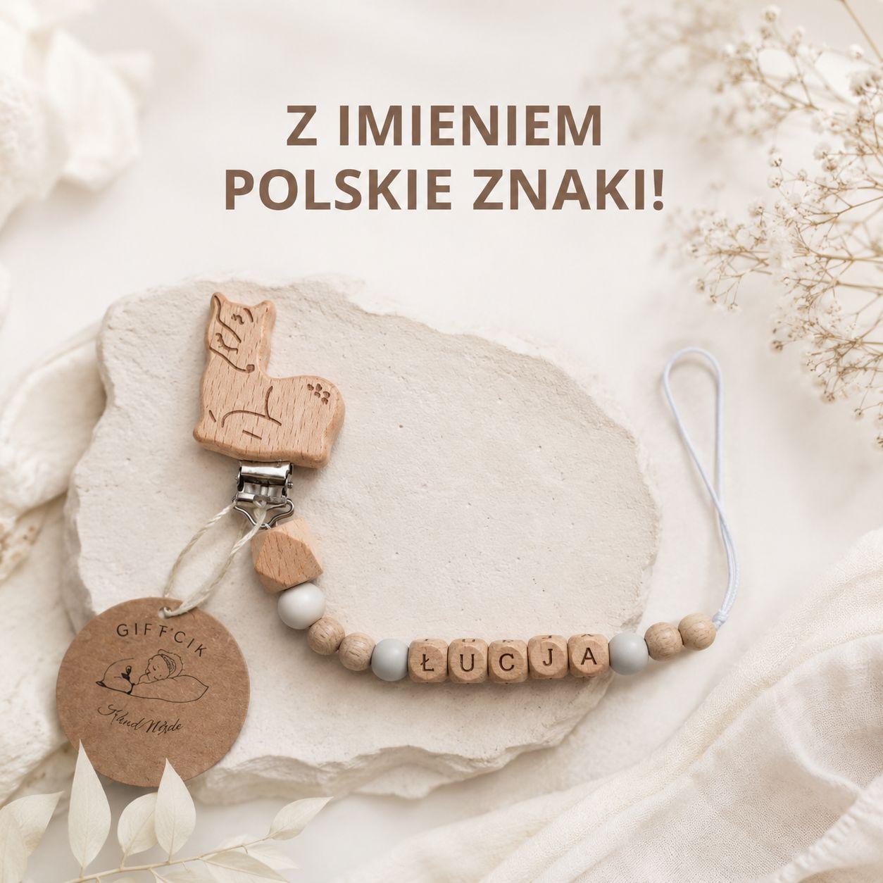 Zawieszka do smoczka z imieniem | Personalizacja | Handmade | Polskie znaki