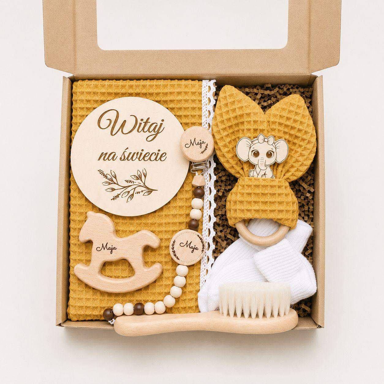 Prezent dla noworodka gift box narodziny