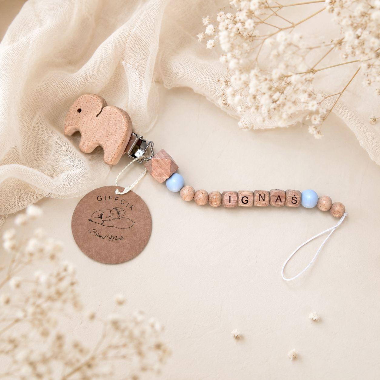 Zawieszka do smoczka z imieniem | Personalizacja | Handmade | Polskie znaki