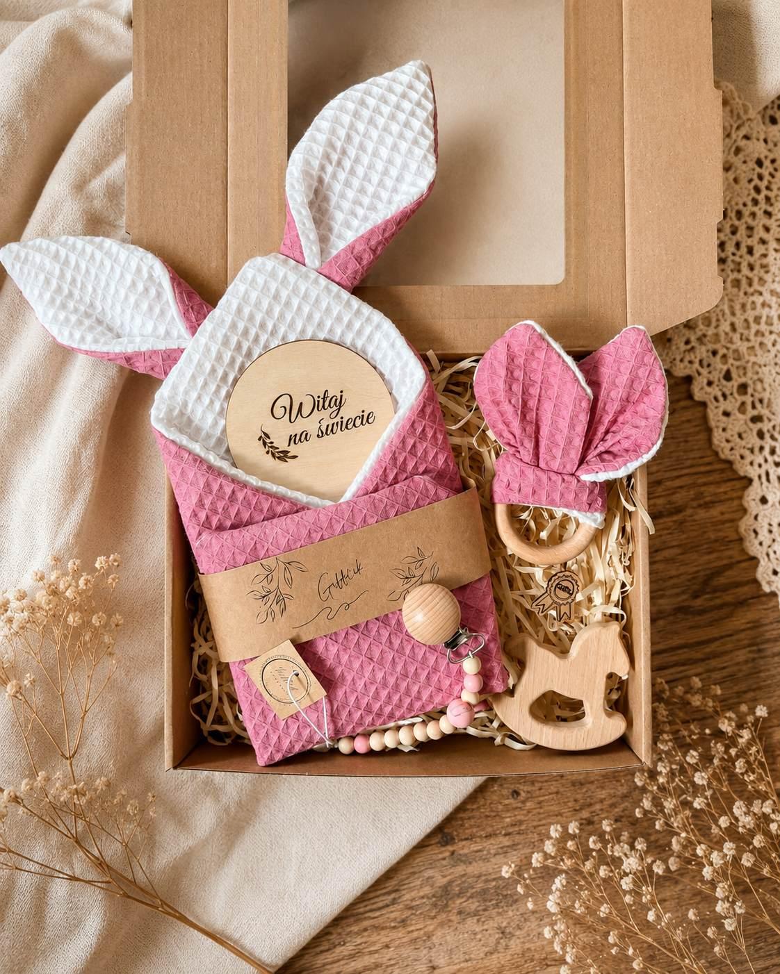 Prezent dla niemowlaka GIFT BOX baby shower wyprawka narodziny gryzak